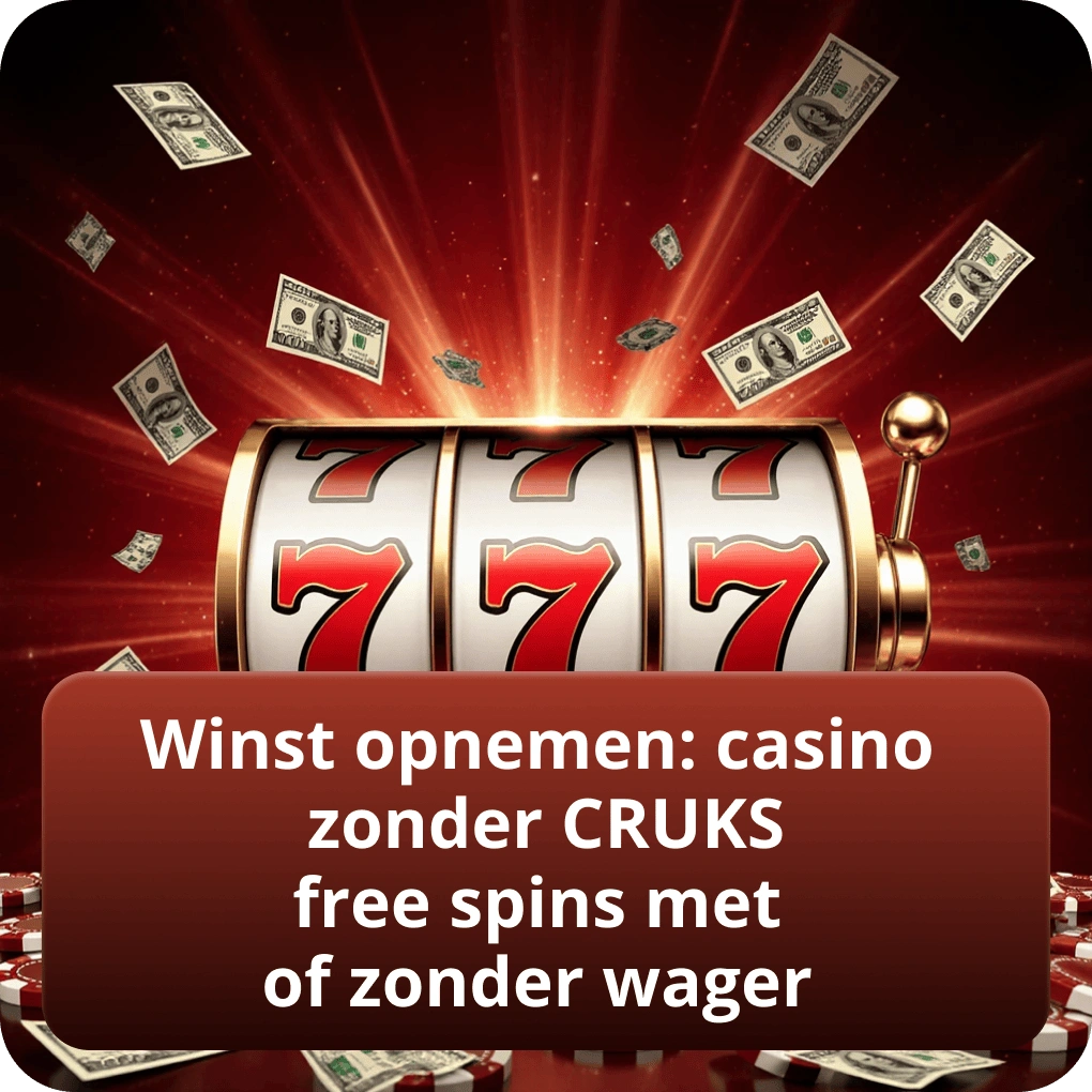 Winst opnemen: casino zonder CRUKS free spins met of zonder wager